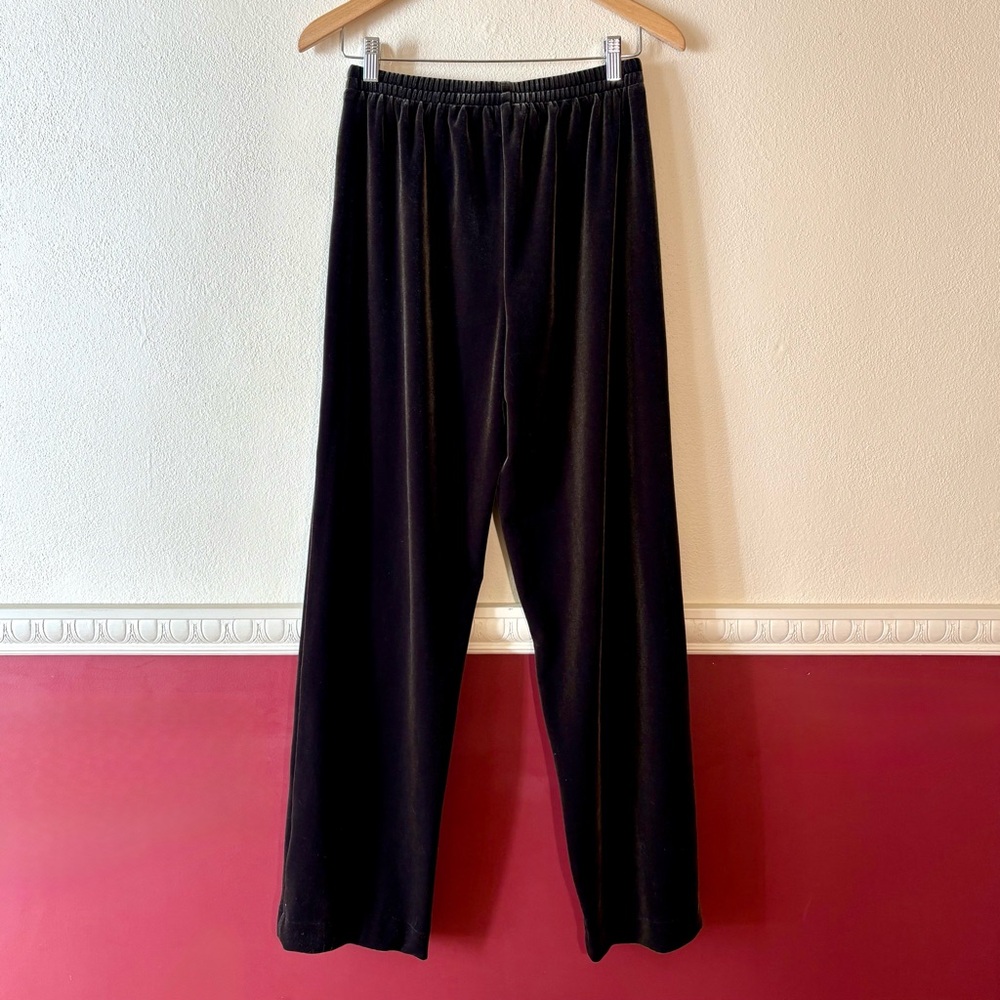 Vintage R&M Richards deep green gold 2-piece pants & cowl neck cold shoulder top - Picture 11 of 16